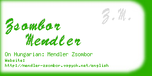 zsombor mendler business card